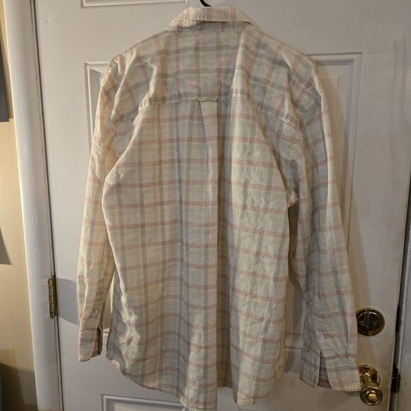 Cowboy Up Shirt Men's Size Large Multicolor Long Sleeve Button Up Plaid Western - Picture 5 of 5